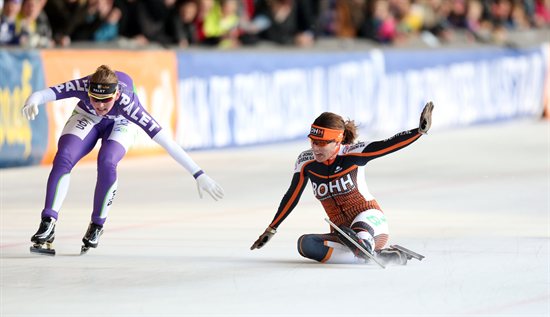 De finish van het KPN NK Marathon | Foto: Neeke Smit