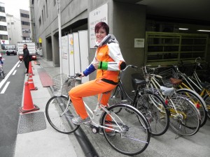 op de fiets in nagoya